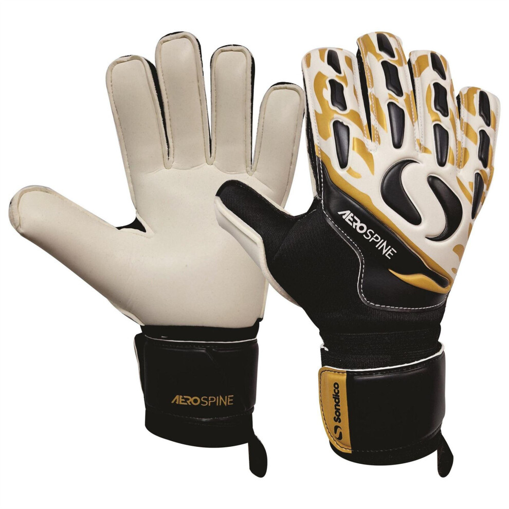 Photos - Goalkeeper Gloves  Sondico Unisex Adult Aerospine (10, Black/Gold)