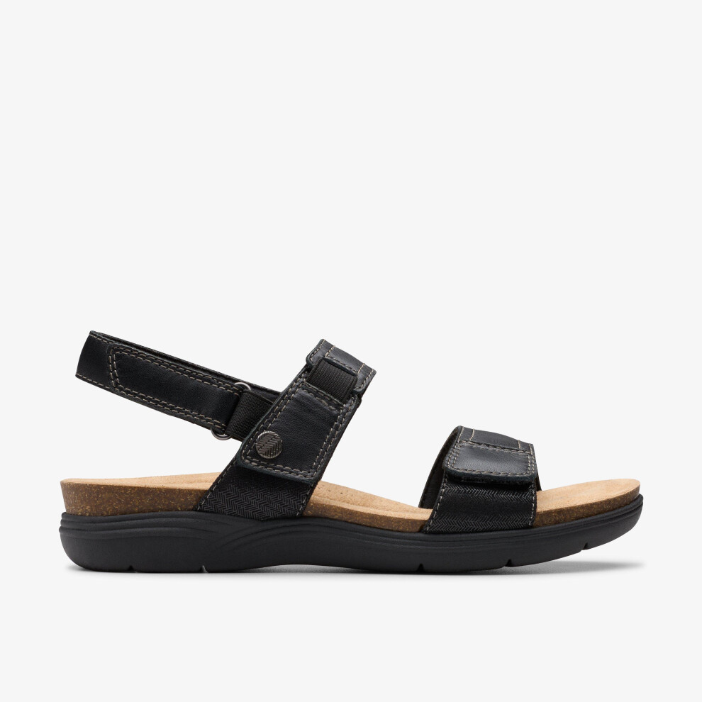 Clarks (Standard, 6.5 (Adults')) April Clover Black Combi