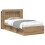 VidaXL vidaXL Bed Frame with Storage Artisan Oak 75 x 190 cm Engineered Wood 2