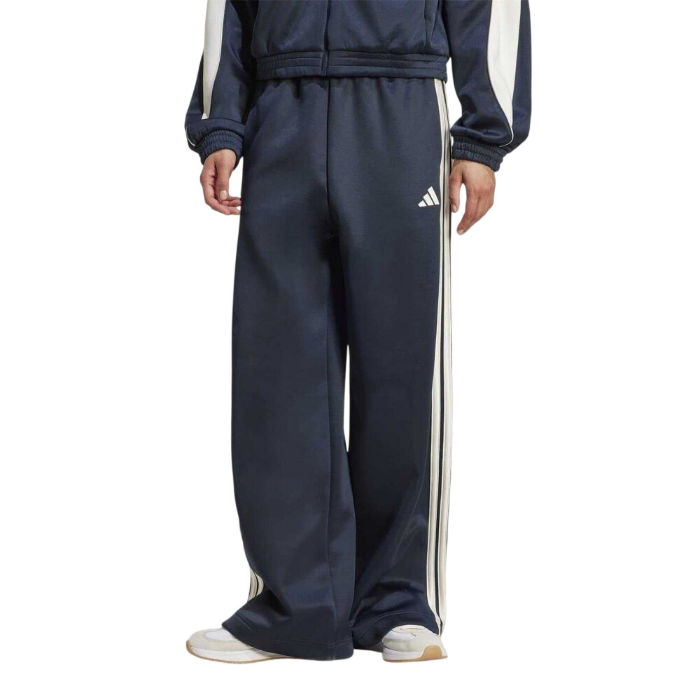 Adidas (12 Uk - 14 Uk, Navy) Womens/Ladies Firebird 3 Stripes Loose Jogging Bottoms