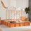 VidaXL vidaXL Bed Frame Wax Brown 150 x 200 cm Solid Pine Wood 5