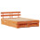 VidaXL vidaXL Bed Frame with Headboard Wax Brown 150 x 200 cm Solid Pine Wood 4