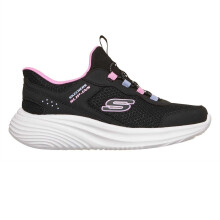 (11 UK Child, Black/Pink) Skechers Childrens/Kids Bounder Trainers