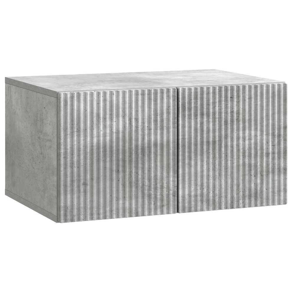 Vidaxl Wall-Mounted Tv Cabinet Concrete Grey 59.5 X 41 X 30 Cm