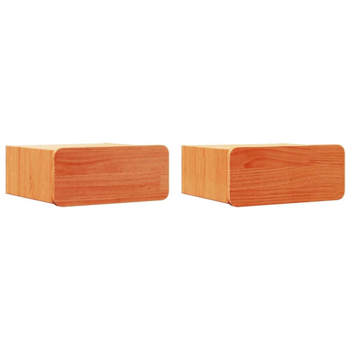 VidaXL vidaXL Bedside Table 2 pcs Wax Brown 39 x 34 x 16.5 cm Solid pine wood 1