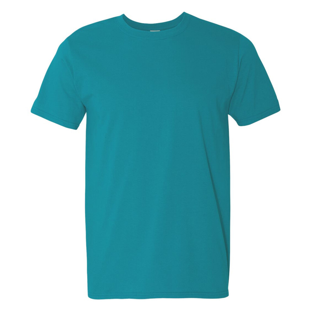 Gildan (Xl, Tropical Blue) Mens Softstyle Ringspun T-Shirt