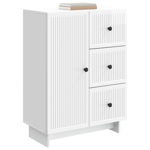 VidaXL vidaXL Sideboard High Gloss White 66 x 34.5 x 90 cm Engineered Wood 1
