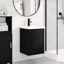 vidaXL Bathroom Vanity Unit with Tap Black Oak 42 x 40 x 74.5 cm