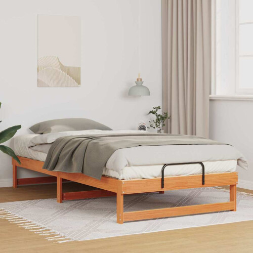 VidaXL vidaXL Bed Frame Brown 100 x 210 cm Solid Pine Wood