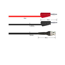 2X P1009 BNC Naar Dual 4MM Stapelbare Banaanstekker Test Lead Probe BNC Kabel voor Oscilloscoop Signaal Generator 120CM
