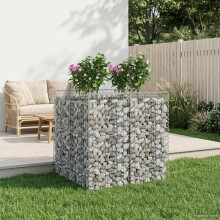 vidaXL Gabion Raised Bed 2 pcs Silver