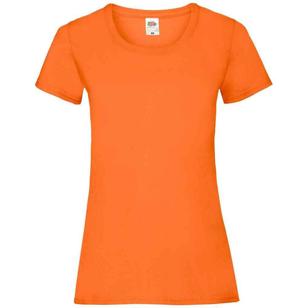 Fruit Of The Loom (16 Uk, Orange) Womens/Ladies Valueweight Heather Lady Fit T-Shirt