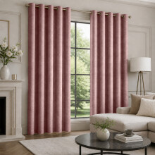 (66W x 90D-Curtain Pair, Blush Pink) 260GSM Linen Curtains Blackout Thermal Insulated Drapes | 100% Light Blocking & Ready Made