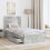 VidaXL vidaXL Bed Frame with Drawer Concrete Grey 90 x 190 cm Engineered Wood 2