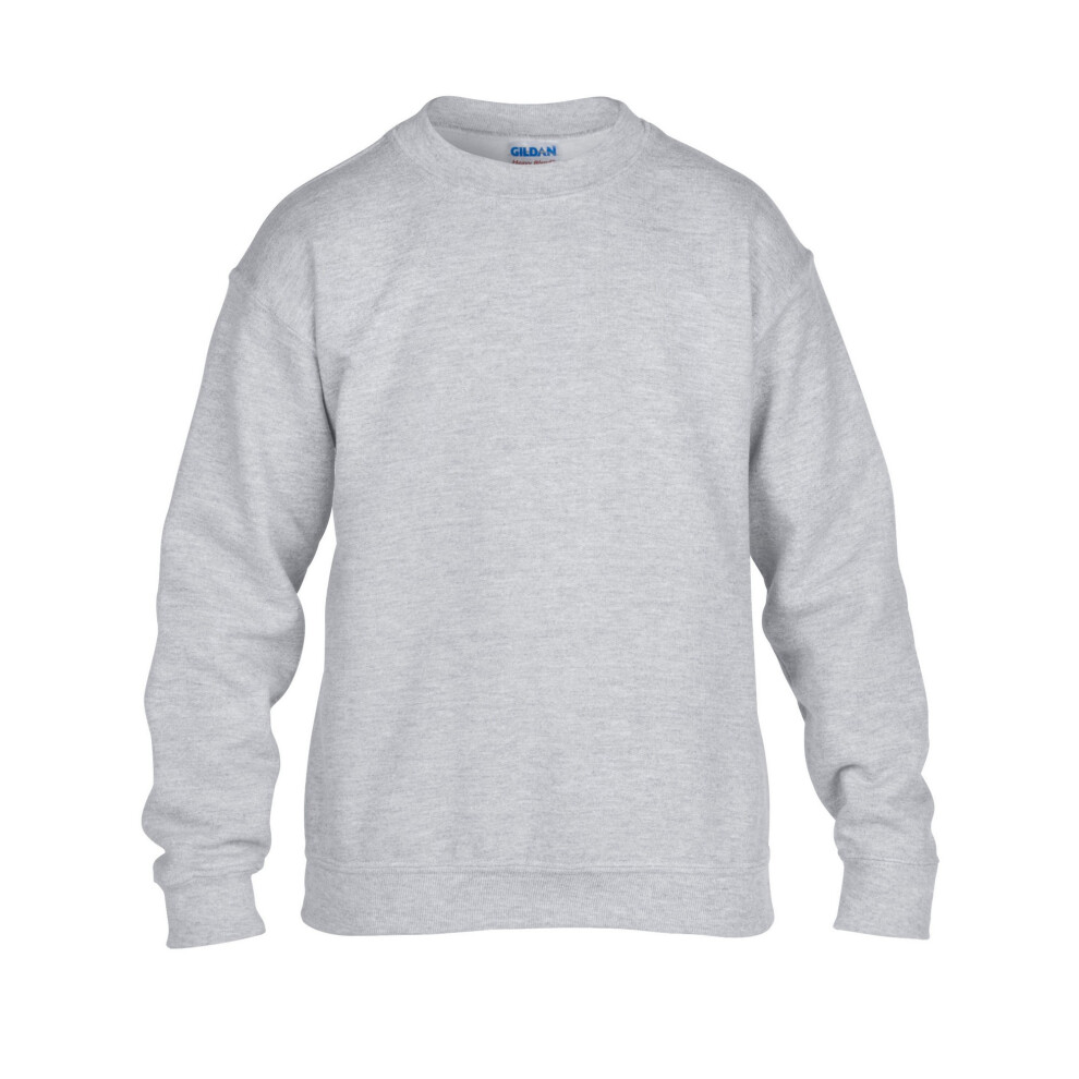 Gildan (9-11 Years, Sports Grey) Childrens/Kids Heavy Blend Crew Neck Sweatshirt