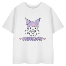 (7-8 Years, White) Hello Kitty Girls Kuromi Heart T-Shirt