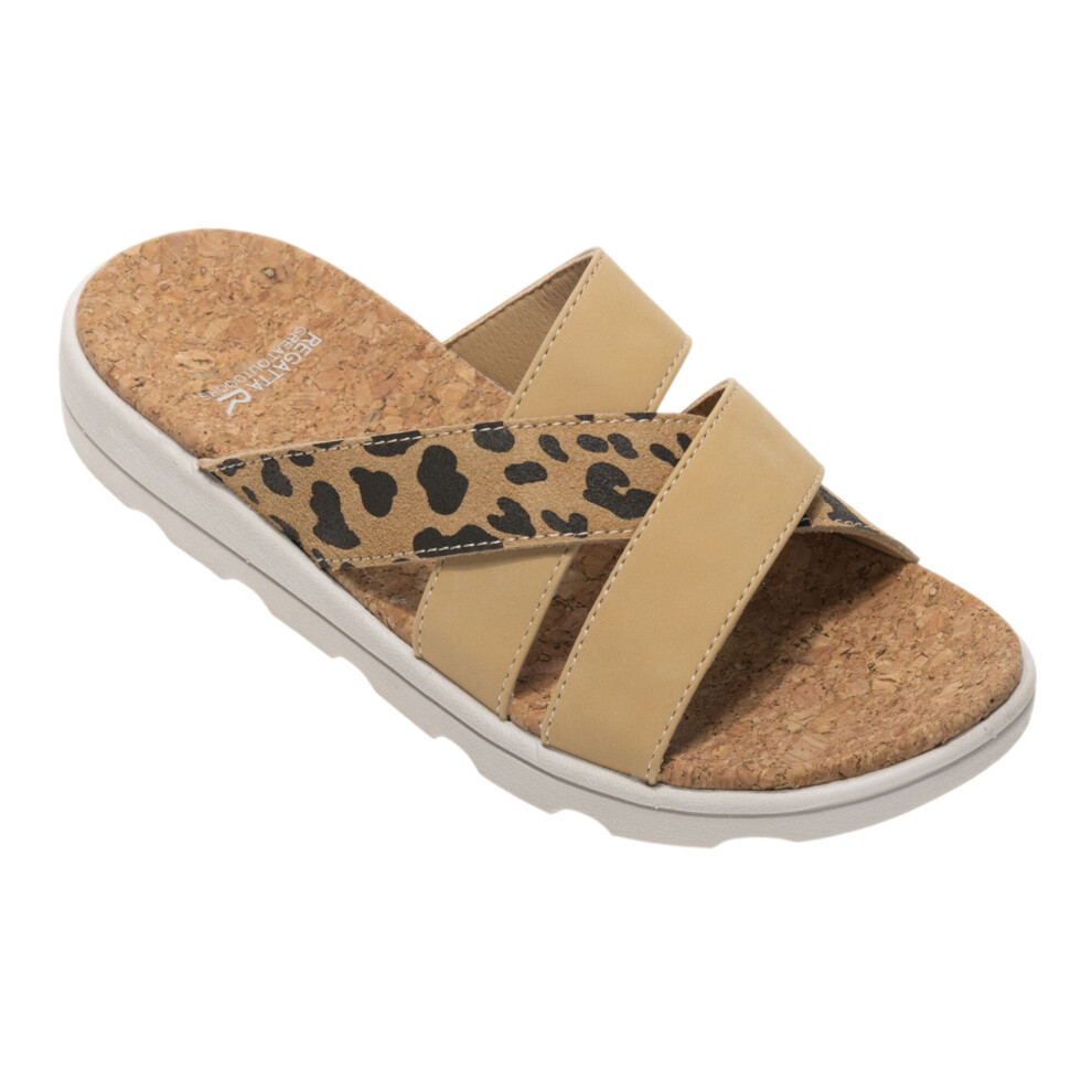 Regatta (6 Uk, Tan) Womens/Ladies Cassie Leopard Pattern Sandals