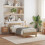 VidaXL vidaXL Bed Frame with LED Artisan Oak 100 x 200 cm Engineered Wood 1