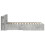 VidaXL vidaXL Bed Frame with Storage with Headboard Concrete Grey 75 x 190 cm 5