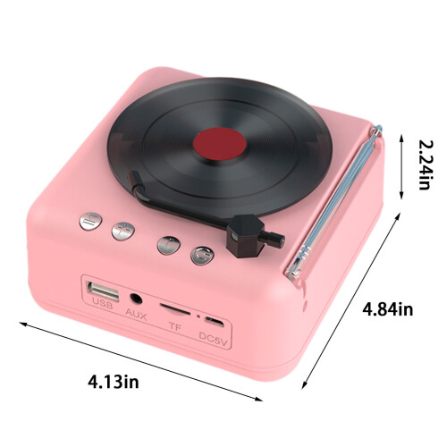 Ασύρματο ηχείο Bluetooth με μικρόφωνο PAVEOS, συμβατό με Pink-a, μίνι φορητό υπογούφερ, 1