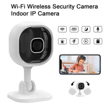 SUSUchens WiFi-kamera, nattsyn, bevegelsesdeteksjon, 2-veis lyd, 360 rotasjon, app-kontroll, USB, innendørs overvåkingskamera, hvit