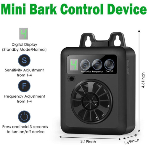 AAOMASSR Υπερήχων Stop Barking Away Anti Barking Trainer Mini Συσκευή Ελέγχου Αποφλοίωσης