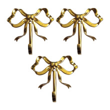 CUTICATE 3 ganchos de pared con nudo de mariposa, ganchos de metal para decoración de sala de estar, restaurante, entrada y estilo rústico, 6,6 x