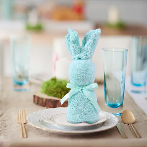 Εκπτώσεις σε πετσέτες μπάνιου! Πετσέτα Gnobogi Bunny σε χρώμα Coral Velvet, δώρο γάμου,