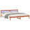 VidaXL vidaXL Bed Frame with Headboard Wax Brown 200 x 200 cm Solid Pine Wood 4
