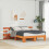VidaXL vidaXL Bed Frame with Headboard Brown 150 x 200 cm Solid Pine Wood 1