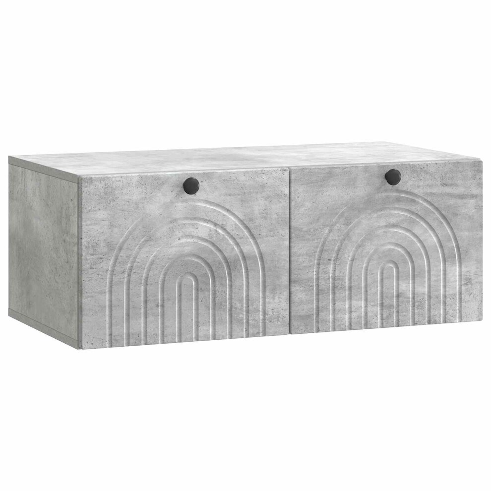 Vidaxl Wall-Mounted Tv Cabinet Concrete Grey 78.5 X 41 X 30 Cm