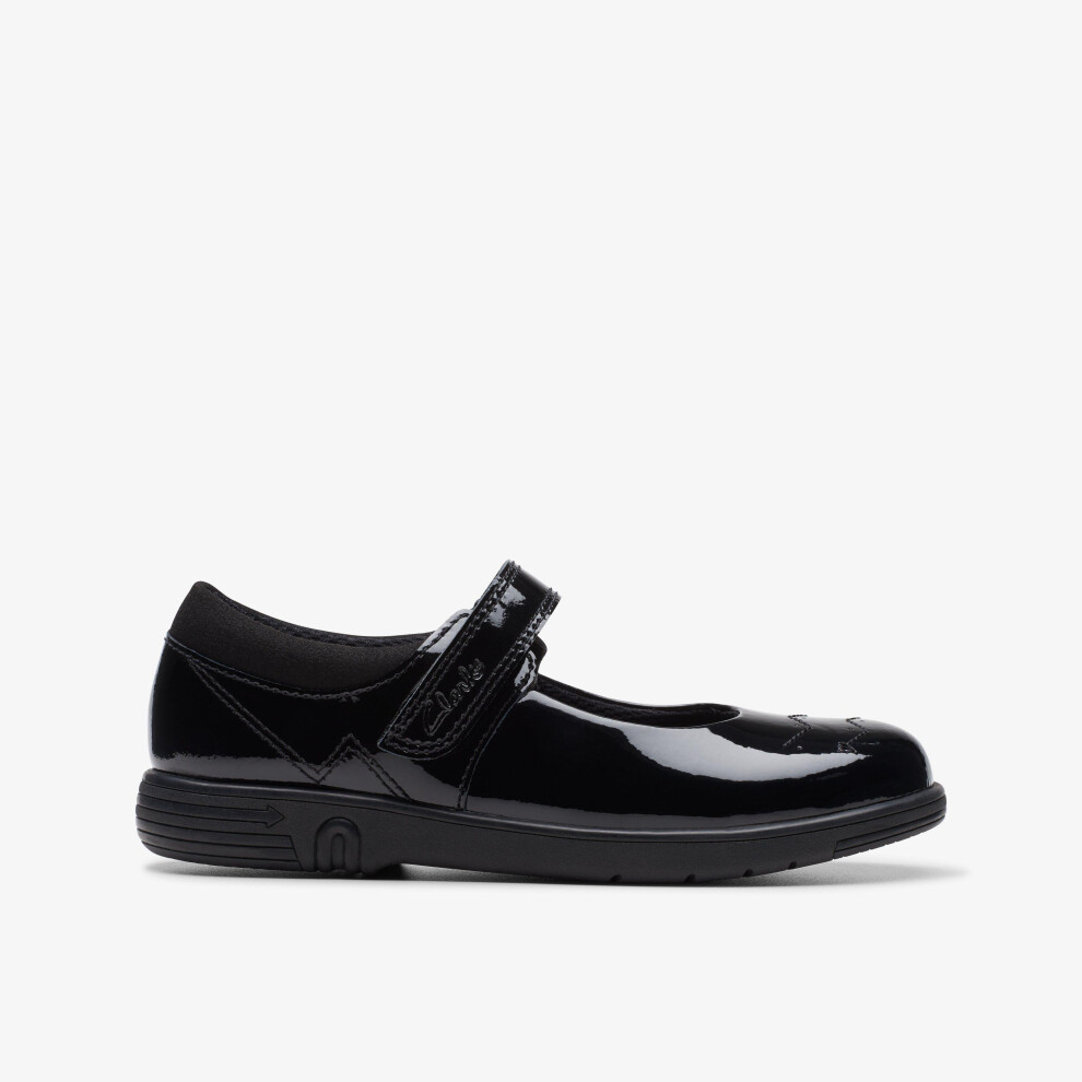 Clarks (Standard, 8 (Children's)) Jazzy Jig K. Black Pat