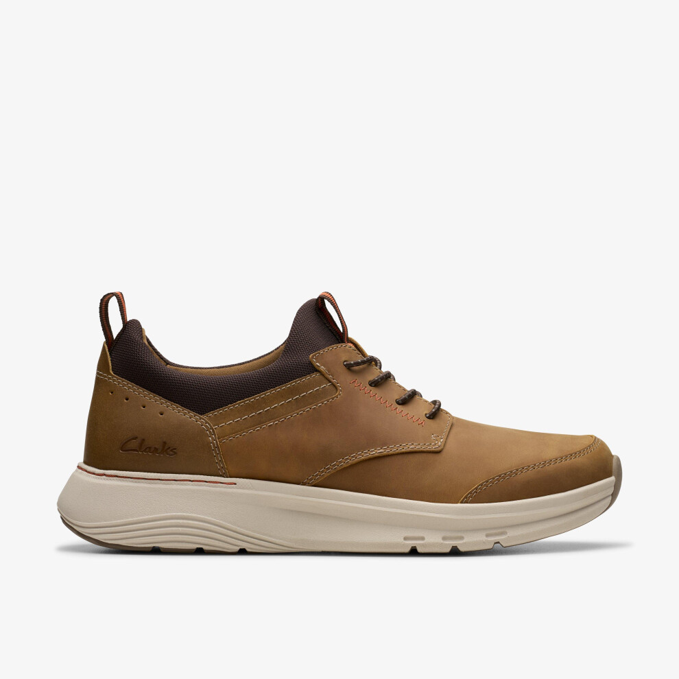 Clarks (Standard, 9.5 (Adults')) Motion Trek Ez Dark Tan Lea