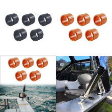5 Stück Angelrutenhalter, Rohreinsatz, Schutzzubehör, 1,5 mm, Wandhalterung für Boote, Angelrutenhalter, Schwarz