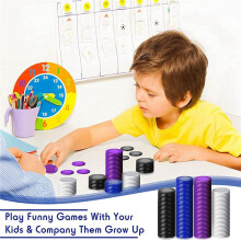 1200 Pezzi Fiches da Poker nel Plastica Fiches da Gioco 4 Colori Carta da Contatore per Giocare un Conteggio Carte Fiches da Gioco Bingo, 2