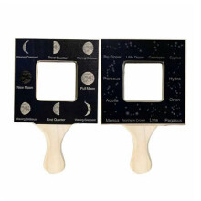 Nature Guide Finder Giocattolo Portatile nel legno per Bambini Tavola un Doppia Faccia Pianta da Esterno per Bambini-D