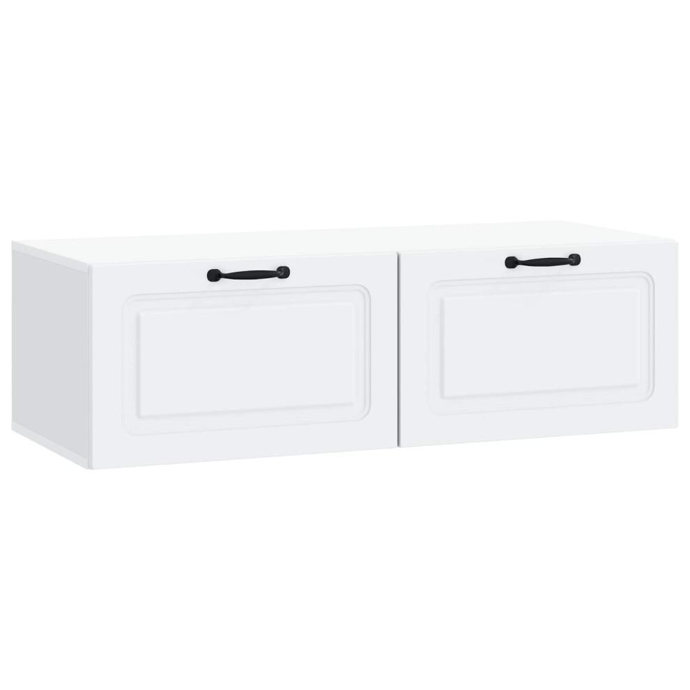 Vidaxl Wall-Mounted Tv Cabinet White 98 X 41 X 30 Cm Engineered Wood