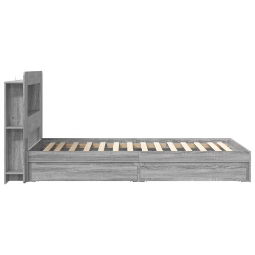 VidaXL vidaXL Bed Frame with Storage Grey Sonoma 100 x 200 cm Engineered Wood 2