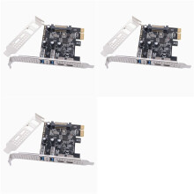3X Typ C USB 3.2 Gen1 5 Gbit/S PCIE-Kartenadapter PCI-Express-Karte 2xUSB-A-Anschluss+2xTyp-C-Anschluss/USB3.2 PCI-E-Erweiterungskarte