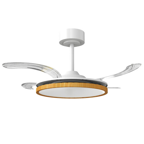 Homcom Ventilador Techo Luz Marrón 95 x 95 x 36 cm