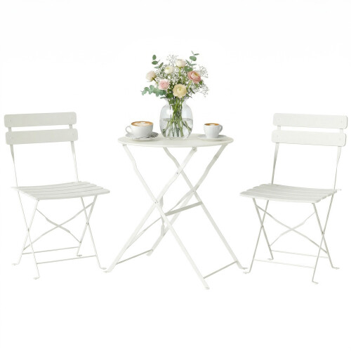 Outsunny Conjunto de Bistró Beige 58 x 58 x 70 cm