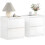 Homcom Mesitas de noche Blanco 40 x 34 x 45 cm 1