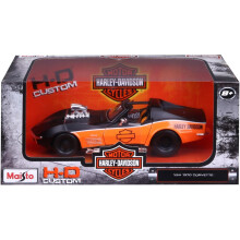 1970 Chevrolet Corvette Harley Davidson Black/Orange 1/24 Diecast Model Car by Maisto