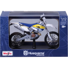 Maisto M32706 Husqvarna FE501 Motorbike-1:12 Scale-Incredibly Detailed Die-Cast Replica Collectible Motorcycle Model, Yellow, Small