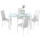Homcom Conjunto de Comedor Blanco 120 x 70 x 75 cm 1