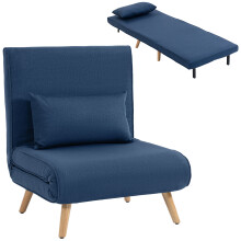 Sofá Cama Individual Azul 72 x 75 x 85 cm