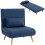 Homcom Sofá Cama Individual Azul 72 x 75 x 85 cm 1