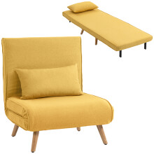 Sofá Cama Individual Amarillo 72 x 75 x 85 cm
