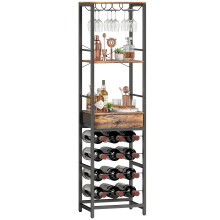 Botellero marrón 40 x 30 x 148 cm