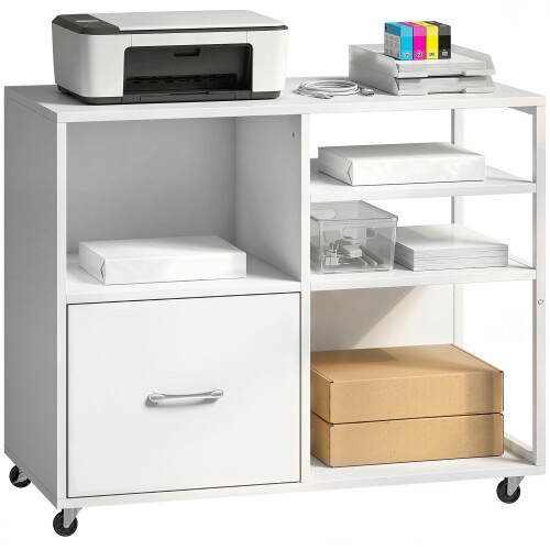 Homcom Mueble para Impresora Blanco 80 x 40 x 65.5 cm